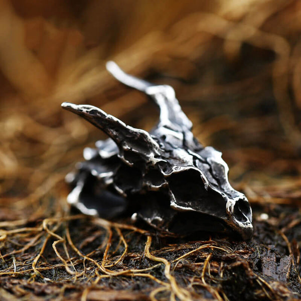 Dragon Skull Stainless Steel Pendant | Gthic.com