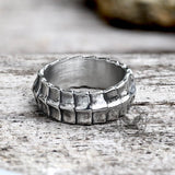 Dragon Spine CZ Stone Stainless Steel Punk Ring | Gthic.com