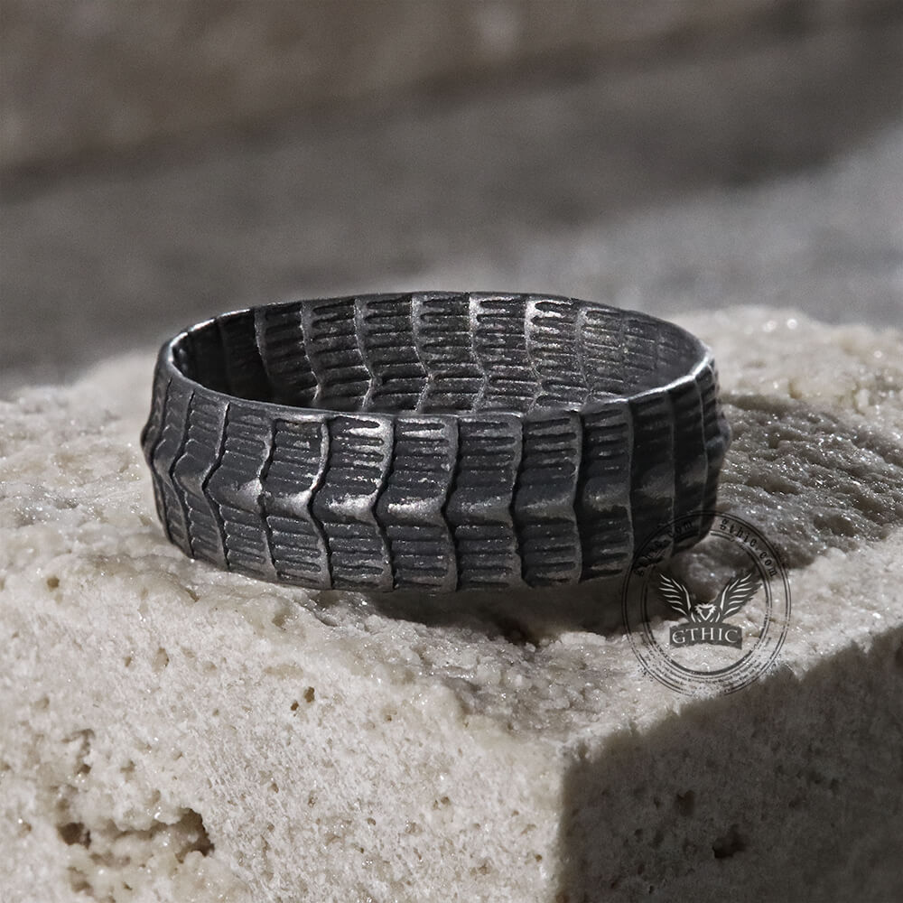 Dragon Spine Stainless Steel Ring 03 | Gthic.com