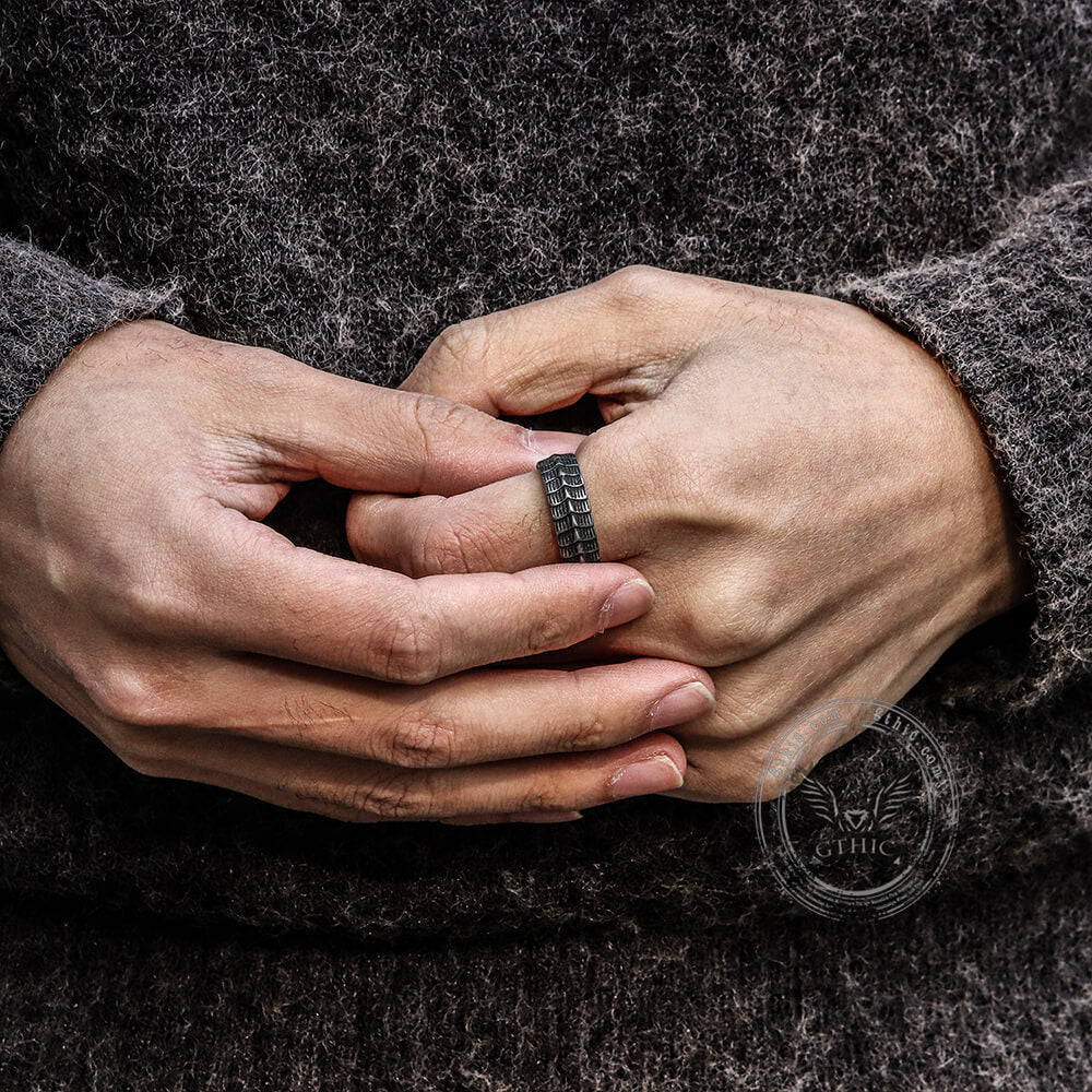 Dragon Spine Sterling Silver Ring 02 | Gthic.com