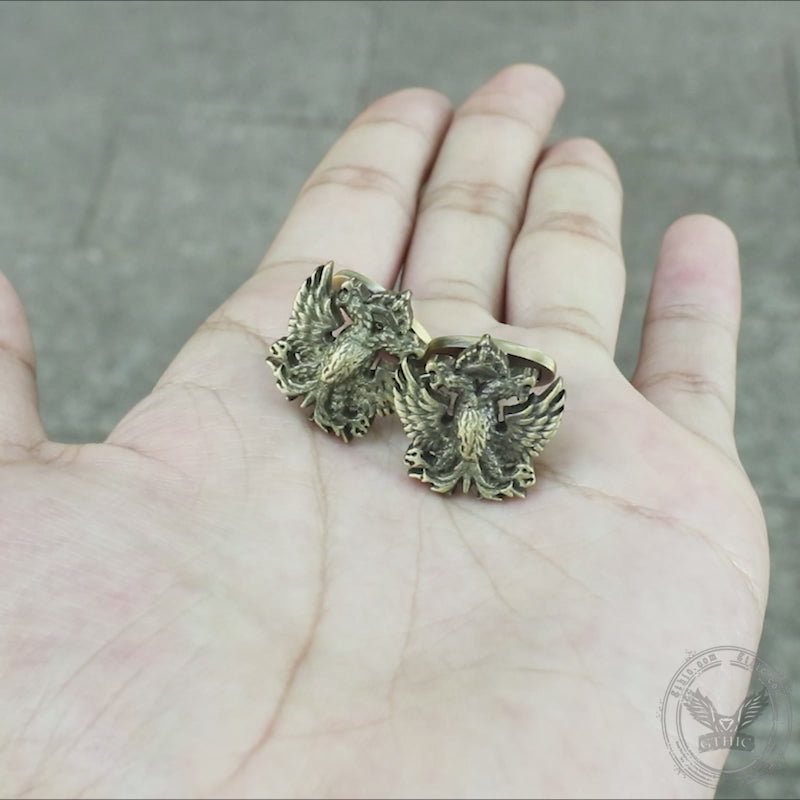 Royal Double-headed Eagle Brass Cufflinks