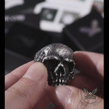 Donkere Pioneer messing Skull Ring
