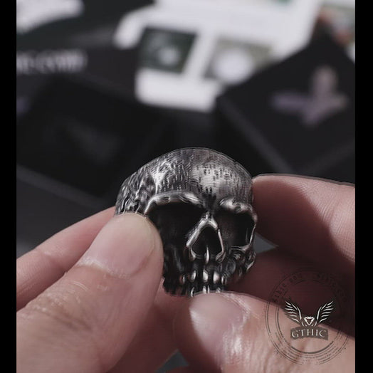 Dark Pioneer Sterling Silver Skull Ring