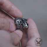 Double Skulls Stainless Steel Ring
