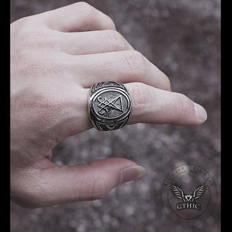 GTHIC Sigil Of Lucifer Stainless Steel Ring