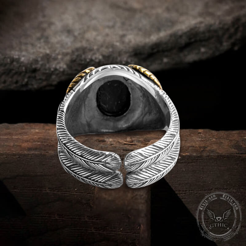 Eagle Agate Sterling Silver Ring