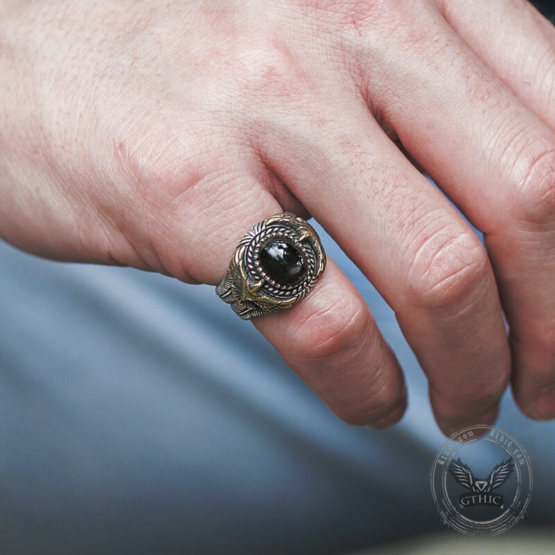 Eagle Agate Sterling Silver Ring 02 | Gthic.com