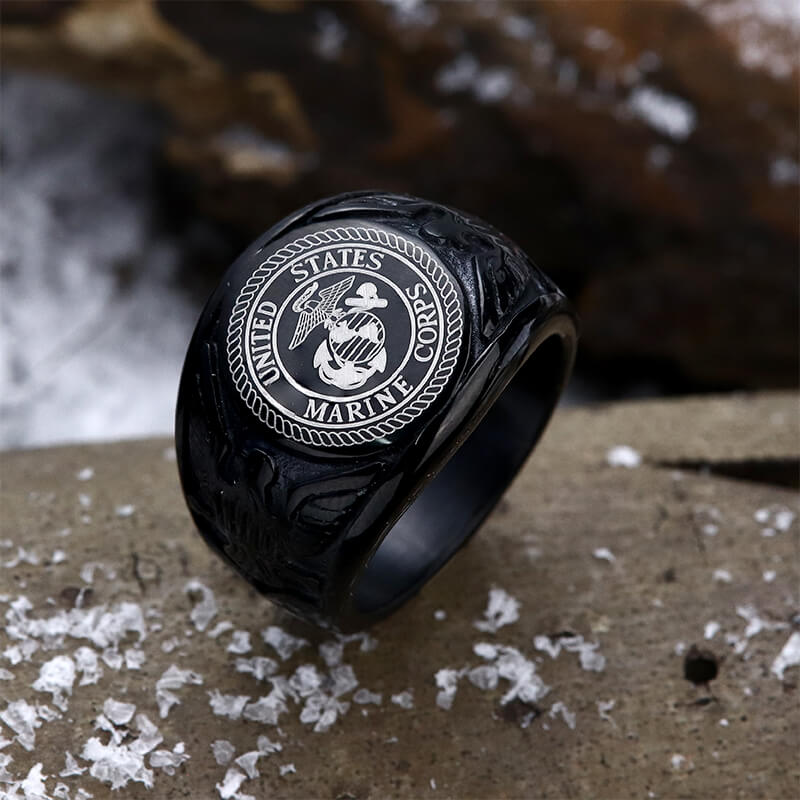 Eagle Globe Stainless Steel Marine Ring | Gthic.com
