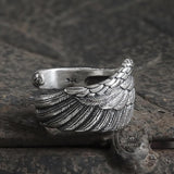 Eagle Wing Sterling Silver Ring | Gthic.com