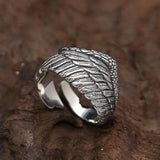 Eagle Wing Sterling Silver Ring | Gthic.com