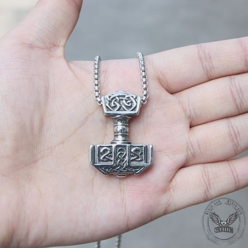 Viking Mjolnir Thor's Hammer Stainless Steel Pendant