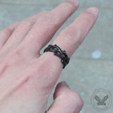 Thorn Vine Braided Stainless Steel Ring