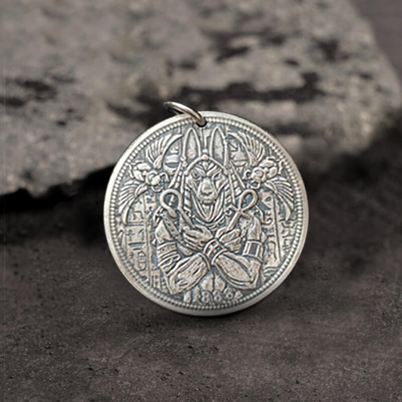 Egyptian God Of Death Anubis Hobo Nickel Pendant | Gthic.com