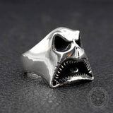 Evil Ghost Sterling Silver Halloween Ring | Gthic.com