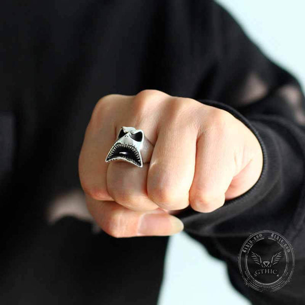Evil Ghost Sterling Silver Halloween Ring