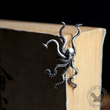 Exaggerated Octopus Sterling Silver Ear Clip | Gthic.com