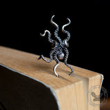 Exaggerated Octopus Sterling Silver Ear Clip | Gthic.com