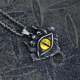 Eye of Hell Stainless Steel Skull Pendant 03 | Gthic.com