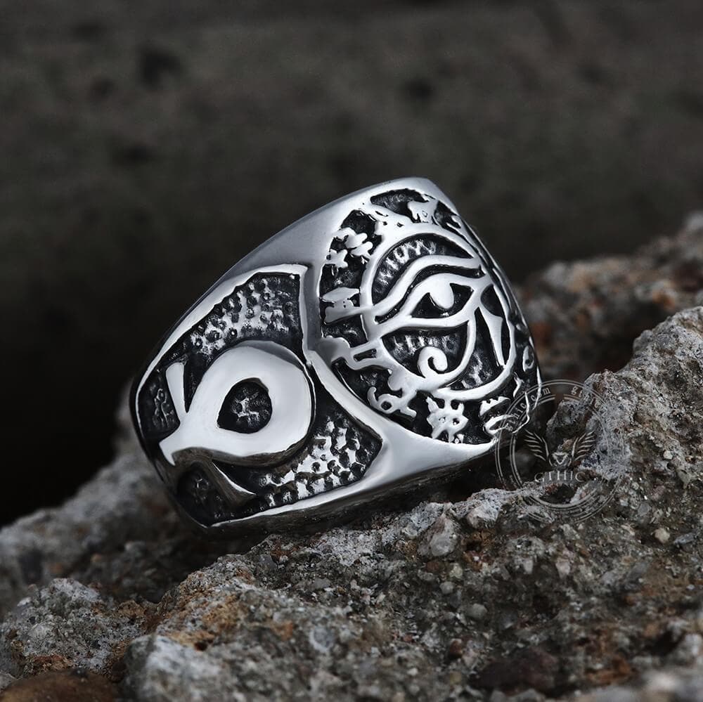 Khepra ANKH Ring  Aura jewelry, Rings for men, Stainless steel rings