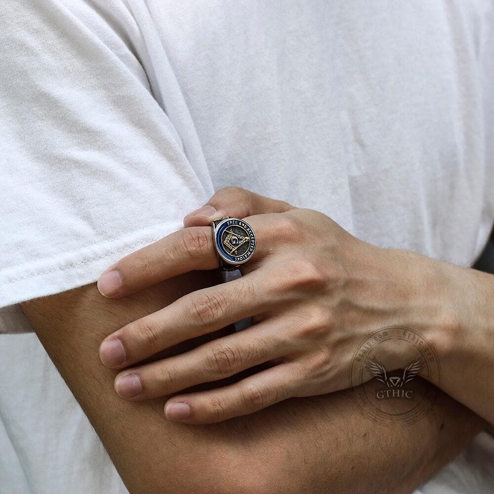 Eye Of Providence 316L Stainless Steel Masonic Ring