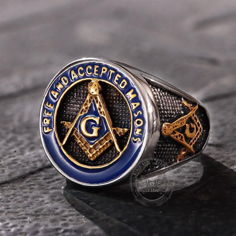 Eye Of Providence 316L Stainless Steel Masonic Ring 04 | Gthic.com