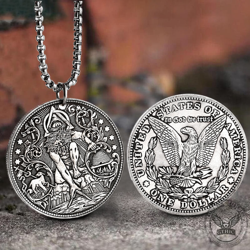 Eye Of Providence Copper Alloy Hobo Nickel Coin Pendant | Gthic.com