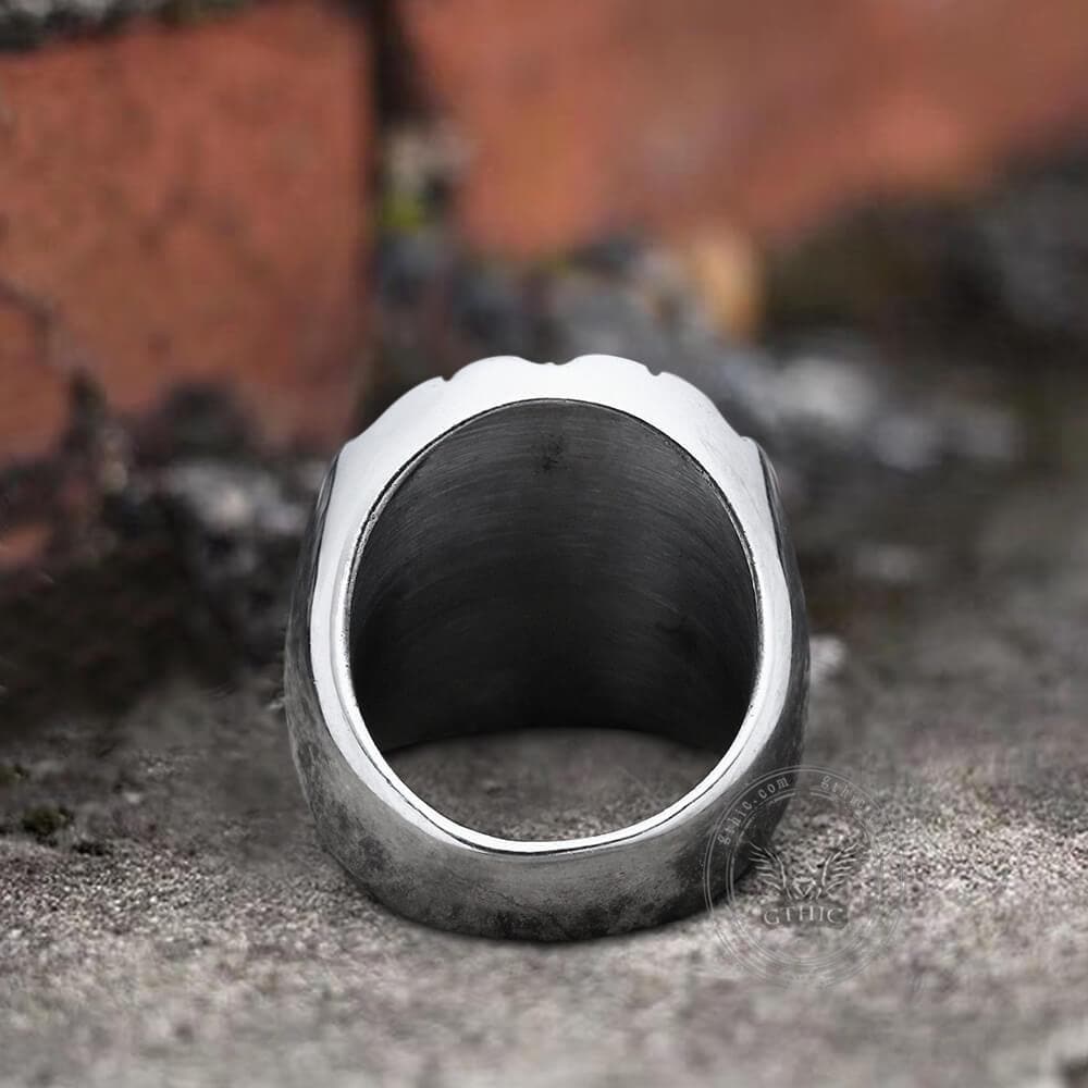 Eye Of Providence Stainless Steel Masonic Ring | Gthic.com