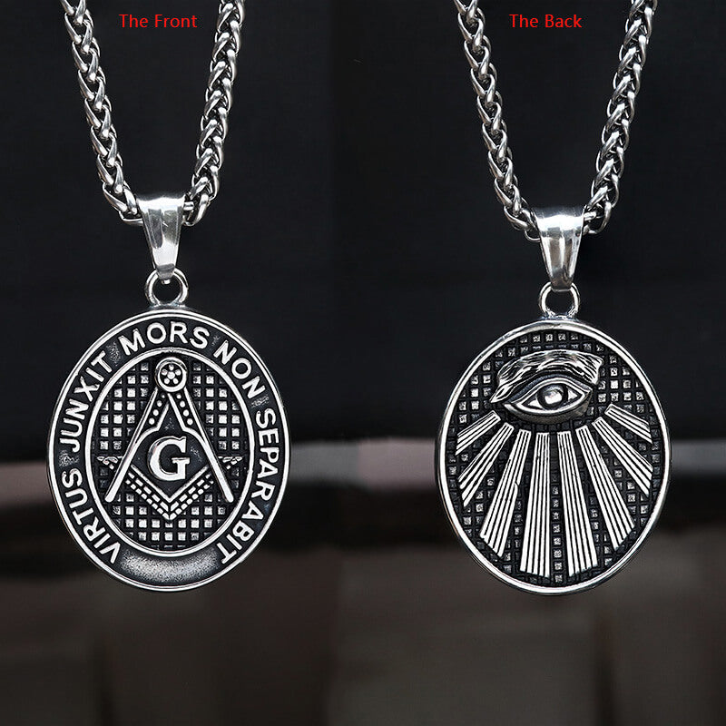 AG Eye Of Providence Stainless Steel Masonic Pendant | Gthic.com