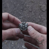 Skull Moth Butterfly Stainless Steel Ring