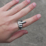 Soccer Middle Finger Stainless Steel Ring