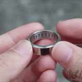 Valknut Runes Stainless Steel Spinner Ring