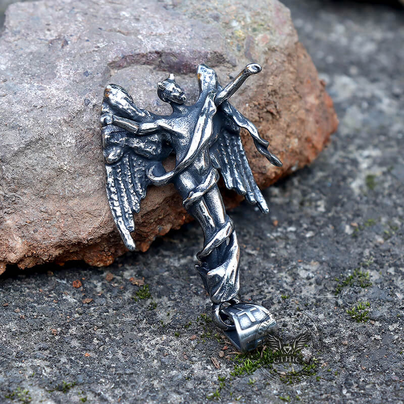 Fallen Angel Stainless Steel Pendant | Gthic.com