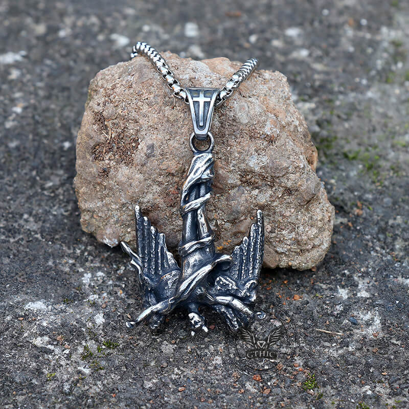 Fallen Angel Stainless Steel Pendant | Gthic.com