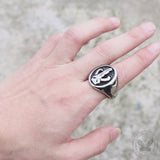 Mandalorian Symbol Stainless Steel Skull Ring
