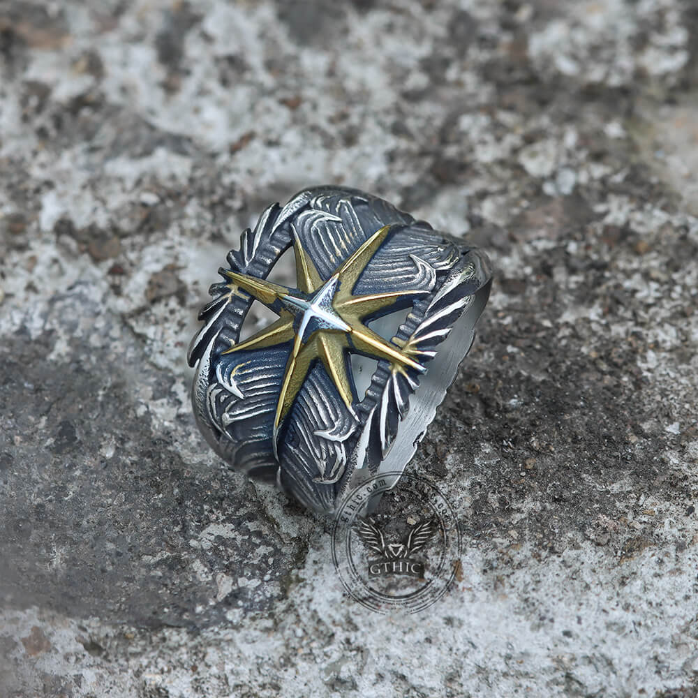 Feather Star Stainless Steel Ring