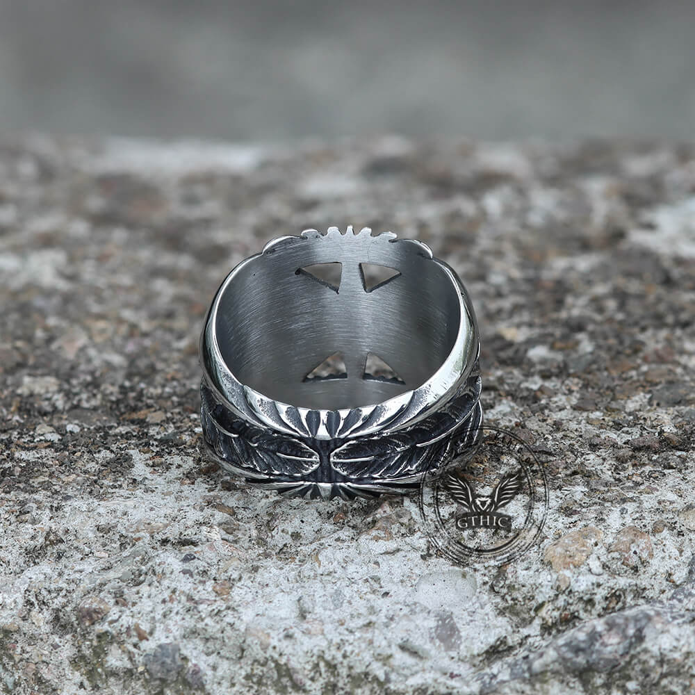 Feather Star Stainless Steel Ring