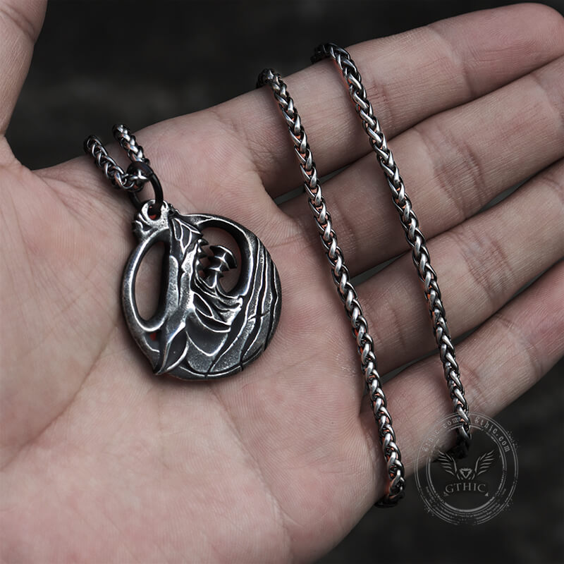 Fenrir Wolf Stainless Steel Animal Pendant