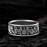 Fenris-wolf Sterling Silver Viking Ring | Gthic.com