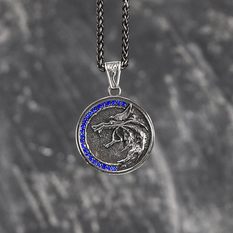 Ferocious Nordic Wolf Stainless Steel Pendant01 | Gthic.com