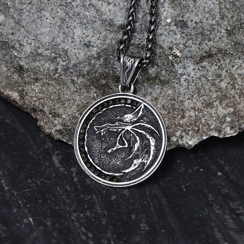 Ferocious Nordic Wolf Stainless Steel Pendant03 | Gthic.com