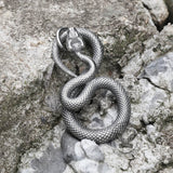 Ferocious Snake Stainless Steel Animal Pendant