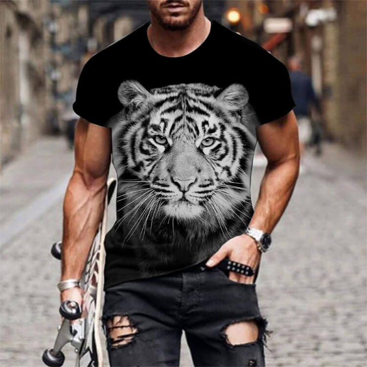 Ferocious Tiger Polyester T-shirt