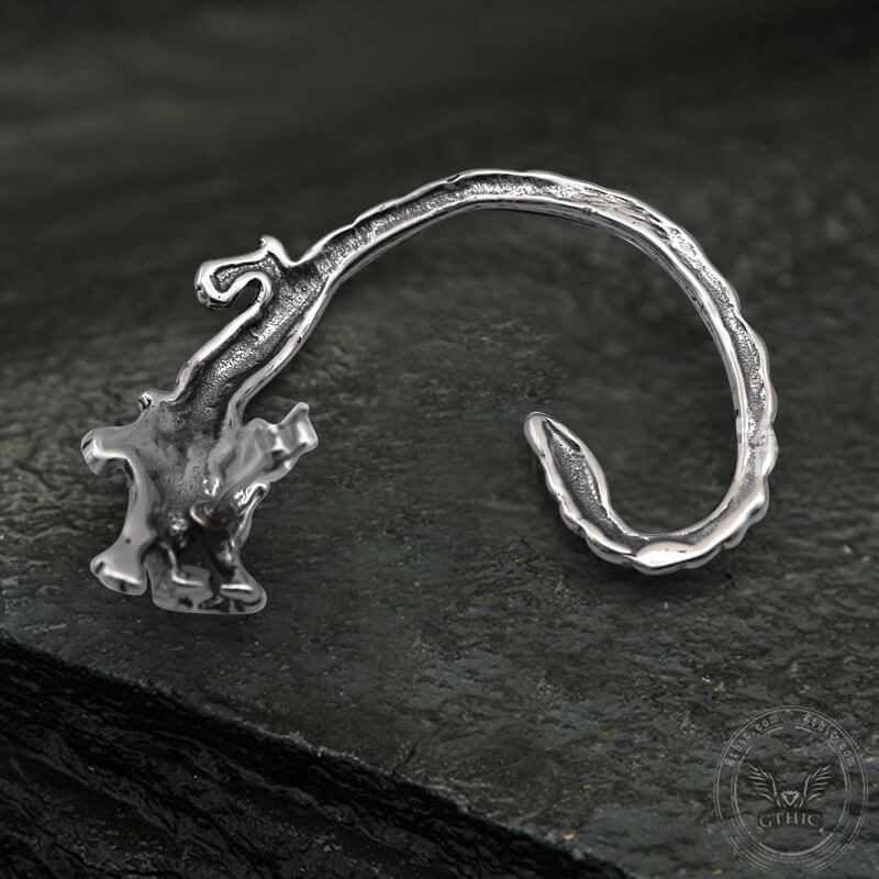 Ferocious Wolf Stainless Steel Stud Earrings