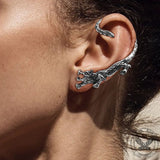 Ferocious Wolf Stainless Steel Stud Earrings | Gthic.com