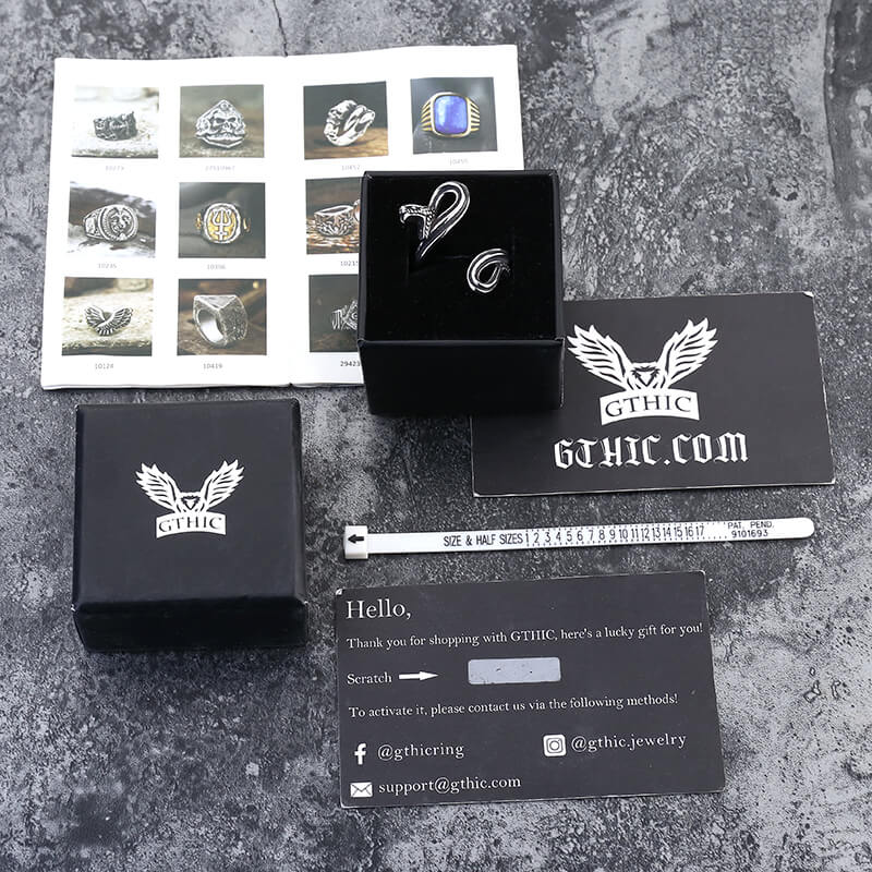 Fighting Snake Stainless Steel Animal Ring