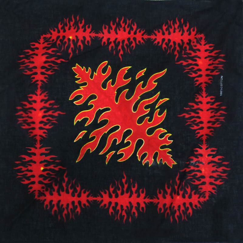 Fire Cotton Square Scarf | Gthic.com