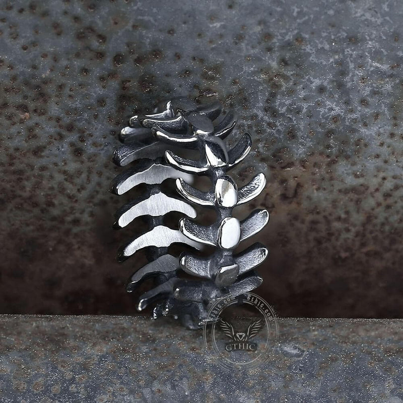 Fishbone Stainless Steel Ring | Gthic.com