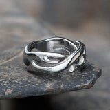 Flame Pattern Stainless Steel Ring 01 | Gthic.com