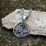 Flying Dragon Amulet Stainless Steel Pendant | Gthic.com