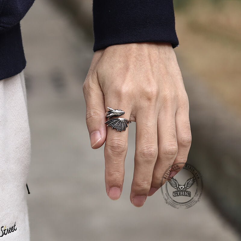 Flying Dragon Stainless Steel Ring